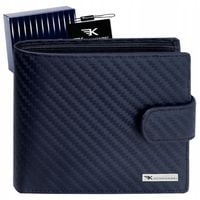KOCHMANSKI portfel męski skórzany skóra carbon granatowy duży rfid PREMIUM
