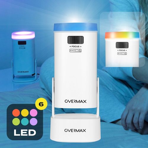 PROJEKTOR RZUTNIK ANDROID TV WIFI BEZPRZEWODOWY OBROTOWY LED PRZENOŚNY na Arena.pl