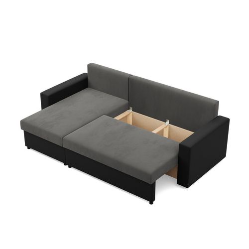 Narożnik uniwersalny, CAPERO, ekoskóra, 231x140x92 cm, szary | TYLETEGOTU na Arena.pl