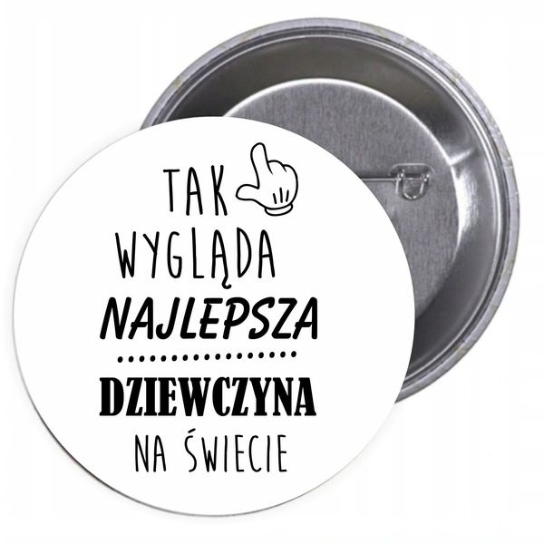 Przypinki buttony 8 marca najlepsza dziewczyna hit zdjęcie 1