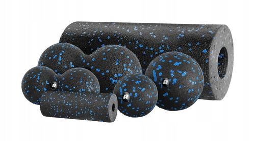 Zestaw wałek do masażu mini roller 2x piłka 2x duoball 6 elem. EPP na Arena.pl