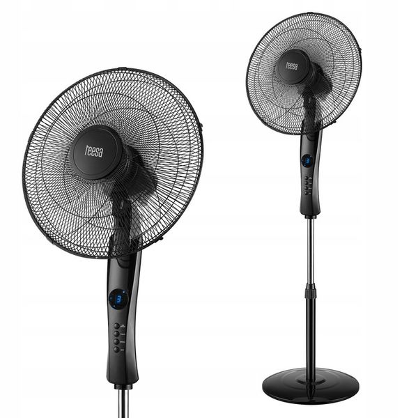 Wentylator podłogowy z sterowany pilotem, stojący TSA8024 czarny zdjęcie 1