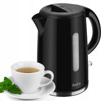 CZAJNIK ELEKTRYCZNY AMICA KF1002 CZARNY 1.7L 2200W FILTR ANTYWAPIENNY STRIX