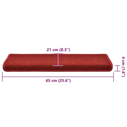 Maty na schody 30 szt. 65x21x4 cm Bordeaux Rectangular Edge na Arena.pl