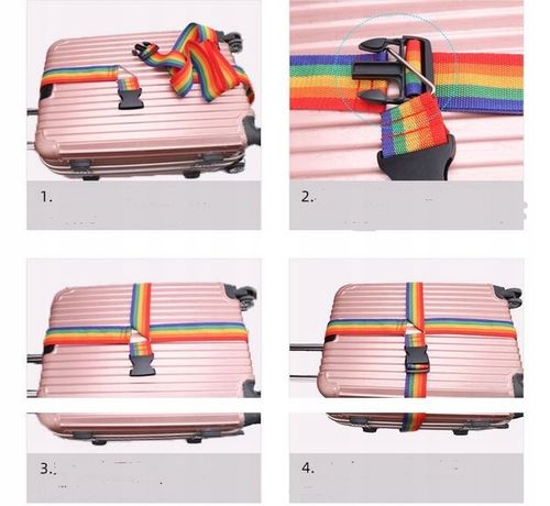 PAS PODWÓJNY SPINAJĄCY DO WALIZKI zabezpieczający 5cm 4m na BAGAŻU 1szt kol na Arena.pl