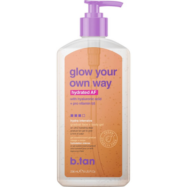 b.tan Glow Your Own Way Hydrated AF Przezroczysty Żel Samoopalający 236ml zdjęcie 1