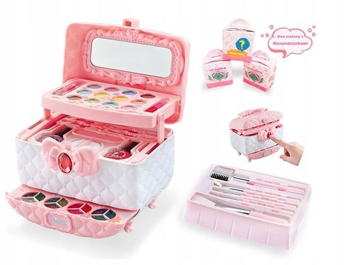 KUFEREK KOSMETYKÓW ZESTAW DO MAKIJAŻU I PAZNOKCI MAKEUP DLA DZIECI PREZENT na Arena.pl