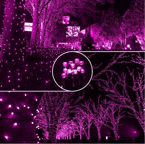 Lampki Choinkowe LED 500 Różowe 38 m IP44 Zewnętrzne Wewnętrzne 8 Trybów na Arena.pl