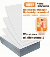 Ulotki A5 reklamowe firmowe 1000szt projekt w cenie ODZIEŻ UŻYWANA