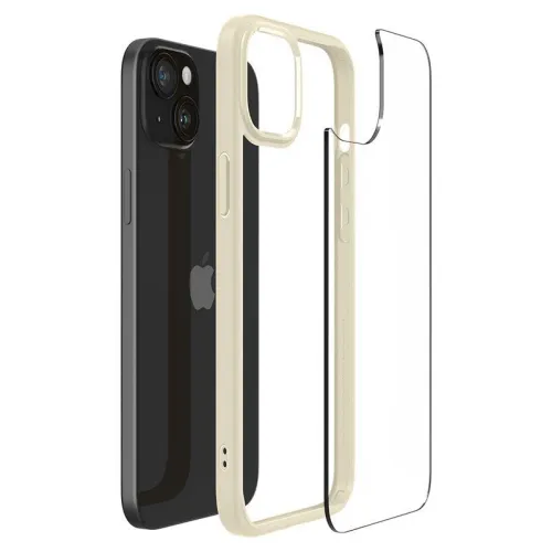 Etui Spigen Crystal Hybrid na iPhone 15 Plus - przezroczysto-beżowe na Arena.pl