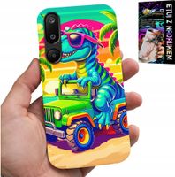 ETUI DO SAMSUNG GALAXY M16 5G - DINOZAUR W CIĘŻARÓWCE WZORY DLA DZIECI