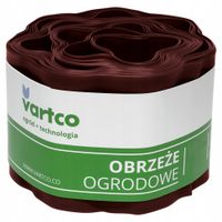 obrzeże ogrodowe faliste 20cm x 9m brązowe vartco