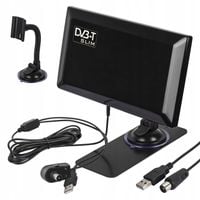 ANTENA POKOJOWA DVB-T TV SLIM MUX8 WZMACNIACZ