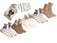 SKARPETKI DAMSKIE KOLOROWE skarpety bawełniane 5-pak ANTY-POTLIWE 35-38