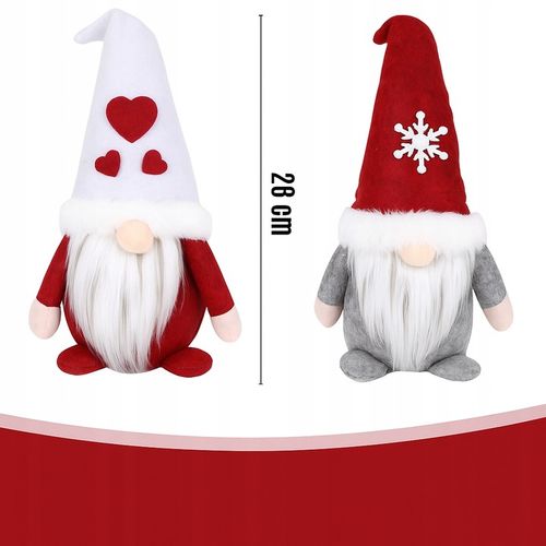 SKRZATY POD CHOINKĘ ŚWIĄTECZNE KRASNALE GNOMY OZDOBA NA ŚWIĘTA 2SZT KOMPLET na Arena.pl