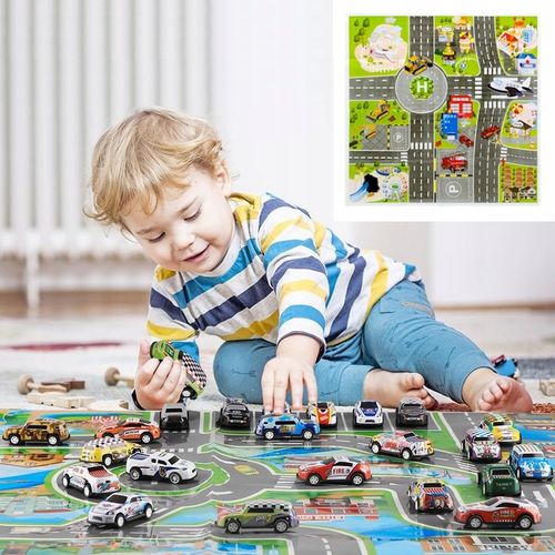 SAMOCHODZIKI Z NAPĘDEM 50 RESORAKI KUFEREK AUTKA METALOWE SAMOCHODY MAPA na Arena.pl