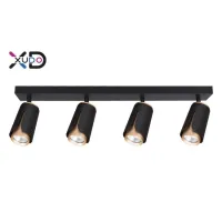 Kinkiet LED 4x35W GU10 czarny mat złoty IP20 do wnętrz