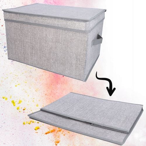 POJEMNIK TEKSTYLNY 40X30X25 CM DO PRZECHOWYWANIA PUDEŁKO ORGANIZER DO na Arena.pl