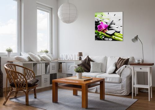 Zegar Ścienny - Storczyk Bambus  - 60X60 Cm - C3Ac60X60-2681 na Arena.pl