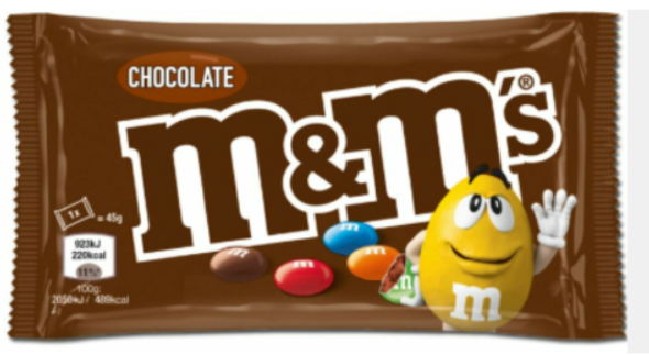M&M DRAŻE CZEKOLADOWE 45G BRĄZOWE zdjęcie 1