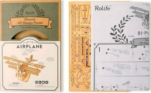 Puzzle 3D Samolot drewniany model do składania na Arena.pl