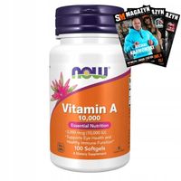 NOW FOODS WITAMINA A 10 000 IU 100KAPS WZROK SKÓRA ODPORNOŚĆ METABOLIZM