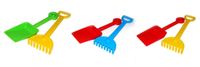 łopatka i grabki do piasku 13 cm plastikowe polesie 3522