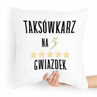Poduszka Prezent Dla Taksówkarza Na 5 Gwiazdek Z Nadrukiem Ze Zdjęciem