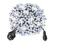 LAMPKI CHOINKOWE 1000 LED ZEWNĘTRZNE EFEKTY FLASH ZIIMNY BIAŁY