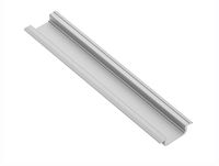 profil aluminiowy led z kołnierzem glax silver 2m wpuszczany - v-glax-al