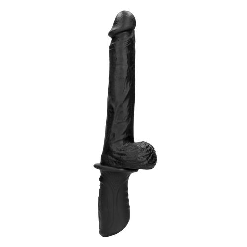 hand held liquid silicone vibrating and thrusting sex machine - black na Arena.pl