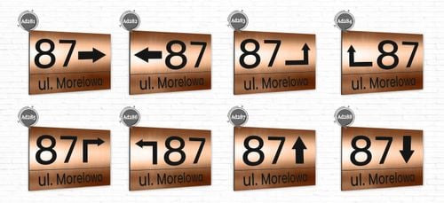 NUMER NA BUDYNEK dom Tabliczka MIEDŹ ALUMINIUM 3D na Arena.pl