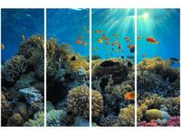 120CM 80 OBRAZ 4 ELEM RAFA KORALOWA ŚCIENNY