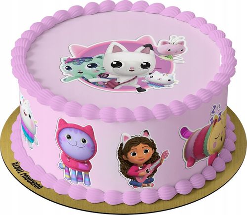 Jadalne Dekoracja KOCI DOMEK GABI Z OPŁATKA CUKROWEGO 10 ELEMENTÓW-WYCIĘTE na Arena.pl