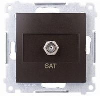 Simon54 Gniazdo satelitarne pojedyńcze DASF1.01/46 brązowy