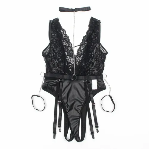 subblime 954390 body z paskiem do pończoch czarne l/xl na Arena.pl