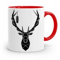 Kubek Czerwony Dzień Dziecka Prezent Jeleń Z Nadrukiem Ze Zdjęciem