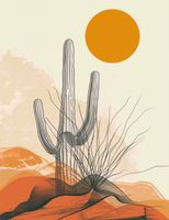 Plakat 50x65cm Pustynne Osamotnienie