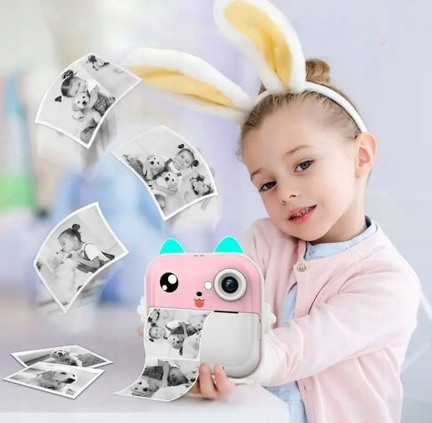 DRUKUŚ APARAT LCD CYFROWY NATCHMIASTOWY Z DRUKARKĄ DLA DZIECI GRY ROLKI zdjęcie 10