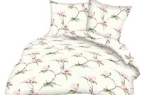 Pościel z kory 140x200 wzór krem kwiaty