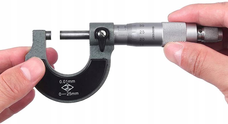 MIKROMETR ZEWNĘTRZNY NONIUSZOWY 0-25 mm PRECYZYJNY ANALOGOWY MIKROMIERZ zdjęcie 4