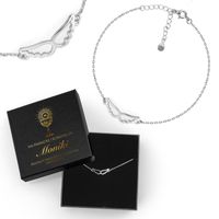 Srebrna bransoletka skrzydła anioła prezent na Komunię pamiątka Komunii