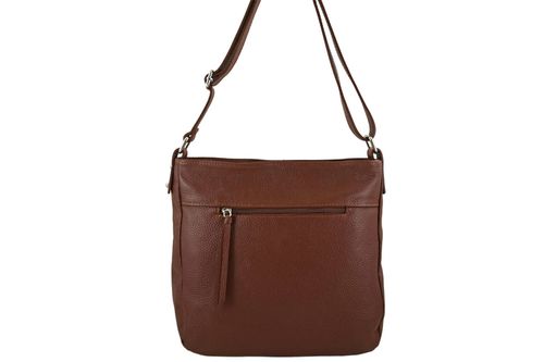 Torebka codzienna skórzana damska - Brązowa na Arena.pl