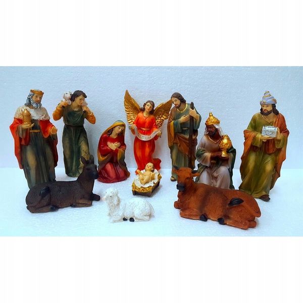 Szopka Bożonarodzeniowa- 16,5 cm- Figurki do Szopki - 11 elementów zdjęcie 2