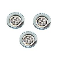 Zestaw trzech opraw ss-23 ch/tr+wh GU10 50W+led smd 230V biały 2,1W chrom