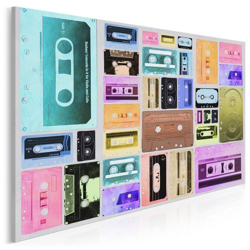 71801 Obraz na płótnie KASETY KOLOROWY na Arena.pl