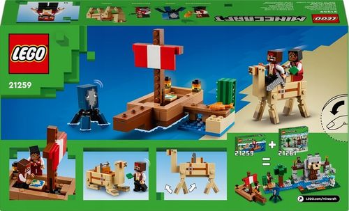 LEGO MINECRAFT 21259 Statek Piracki Figurki Wielbłąd Zestaw Klocki + Torba na Arena.pl