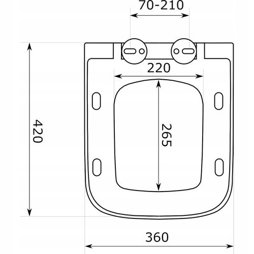 DESKA SEDESOWA WC WOLNOOPADAJĄCA TOALETOWA WYPINANA BIAŁA 36x42 na Arena.pl