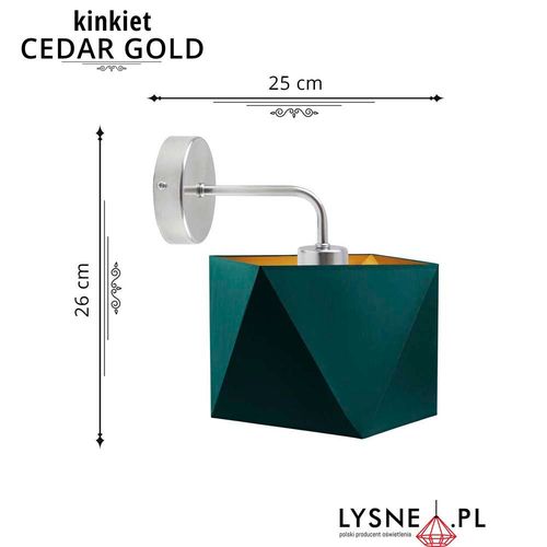 Lampa ścienna do sypialni CEDAR GOLD na Arena.pl