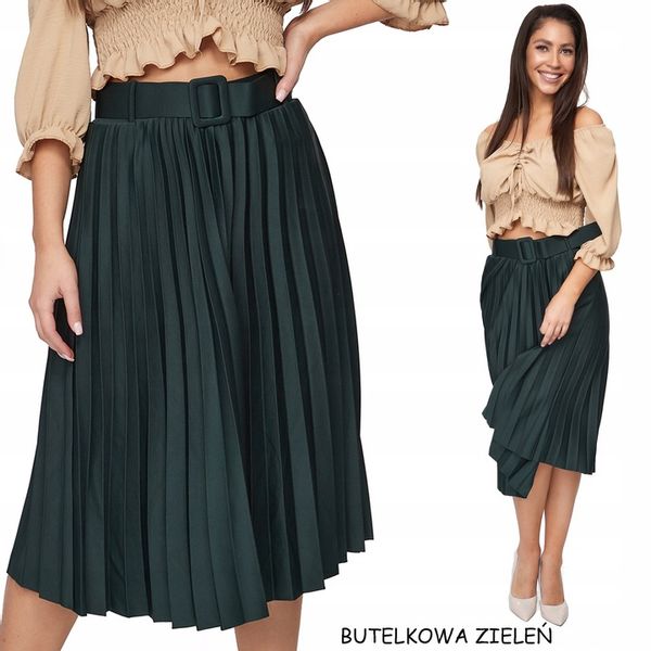 802___SPÓDNICA PLISOWANA PASEK GUMKA zdjęcie 1